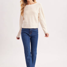 Load image into Gallery viewer, Chevron Pointelle Knit Sweater