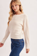 Load image into Gallery viewer, Chevron Pointelle Knit Sweater