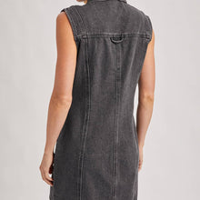 Load image into Gallery viewer, Denim Sleeveless Shirt Dress