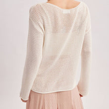 Load image into Gallery viewer, Boat Neck Open Knit Sweater
