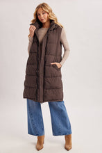 Load image into Gallery viewer, Longline Quilted Puffer Vest