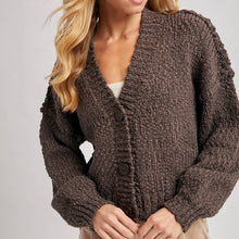 Load image into Gallery viewer, Cropped Popcorn Knit Cardigan