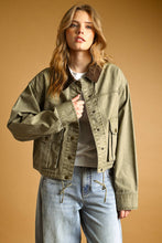 Load image into Gallery viewer, Utility Jacket with Contrast Collar
