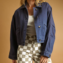 Load image into Gallery viewer, Cotton Jacket with Adjustable Cuffs ~ Navy