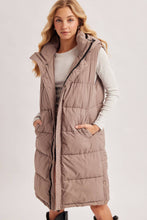 Load image into Gallery viewer, Longline Quilted Puffer Vest