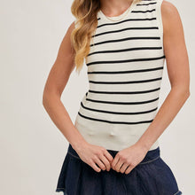 Load image into Gallery viewer, Striped Tank ~ Cocoa