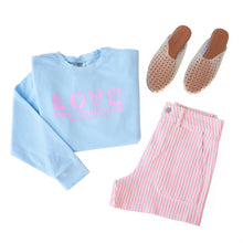 Load image into Gallery viewer, LOVE One Another Sweatshirt ~ Sky Blue