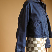 Load image into Gallery viewer, Cotton Jacket with Adjustable Cuffs ~ Navy