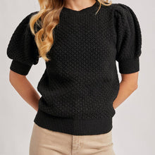 Load image into Gallery viewer, Puff Sleeved Open Knit Sweater