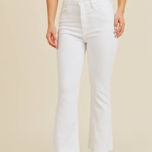 Load image into Gallery viewer, High Rise Crop Flare ~ Just Black Denim