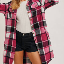 Load image into Gallery viewer, Long Flannel Shacket ~ SALE