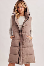 Load image into Gallery viewer, Longline Quilted Puffer Vest