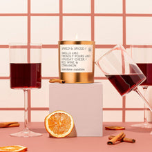 Load image into Gallery viewer, Spiked & Spiced (Red Wine & Cinnamon) Gold Tumbler Candle