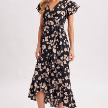 Load image into Gallery viewer, Floral Print Wrap Dress