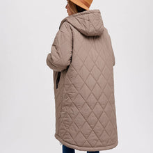 Load image into Gallery viewer, Longline Quilted Puffer Jacket