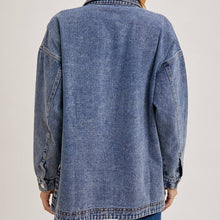 Load image into Gallery viewer, Button Down Denim Shirt/Jacket ~ Black