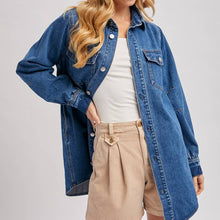 Load image into Gallery viewer, Denim Button Down Shirt Dress (also a shacket!)