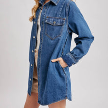 Load image into Gallery viewer, Denim Button Down Shirt Dress (also a shacket!)