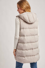 Load image into Gallery viewer, Hooded Longline Puffer Vest