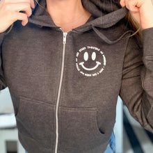 Load image into Gallery viewer, Stand Up & Stand Together. Women's Boxy Zip Hoodie CJF x LR