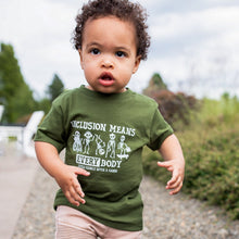 Load image into Gallery viewer, Inclusion Means EVERYbody Toddler Crew ~ Green