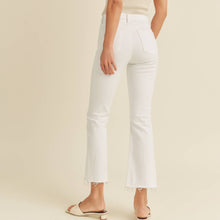 Load image into Gallery viewer, High Rise Crop Flare ~ Just Black Denim