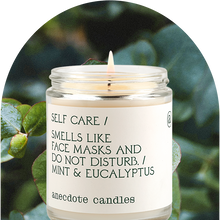 Load image into Gallery viewer, Self Care (Mint & Eucalyptus) Glass Jar Candle