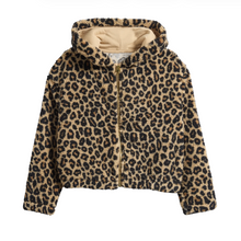 Load image into Gallery viewer, Girls' Zip Up Animal Print Sherpa Jacket