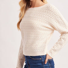 Load image into Gallery viewer, Chevron Pointelle Knit Sweater