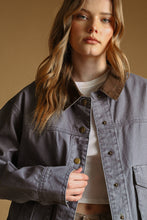 Load image into Gallery viewer, Utility Jacket with Contrast Collar