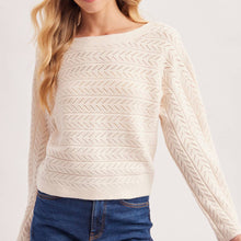 Load image into Gallery viewer, Chevron Pointelle Knit Sweater