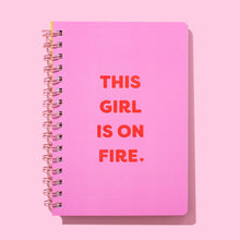 Load image into Gallery viewer, Spiral Notebook - "This Girl is on Fire" - 200 Pages
