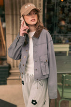 Load image into Gallery viewer, Utility Jacket with Contrast Collar