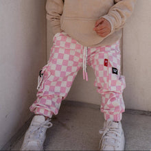 Load image into Gallery viewer, Pink Checker Cargos