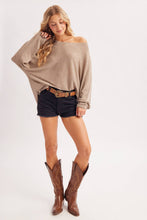 Load image into Gallery viewer, Oversized Batwing Knit Sweater