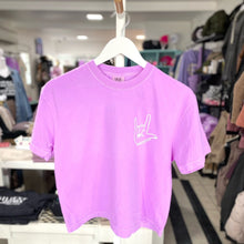 Load image into Gallery viewer, I Love You Garment-Dyed Women's Boxy tee ~ Violet