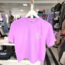 Load image into Gallery viewer, I Love You Garment-Dyed Women's Boxy tee ~ Violet