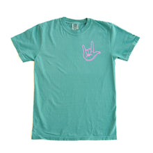Load image into Gallery viewer, I love you sign Garment Dyed Tee