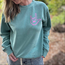 Load image into Gallery viewer, I Love You sign Garment-Dyed Sweatshirt