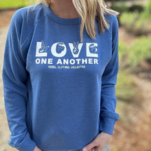 Load image into Gallery viewer, LOVE One Another Raglan Sweatshirt ~ Royal Blue