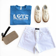 Load image into Gallery viewer, LOVE One Another Raglan Sweatshirt ~ Royal Blue