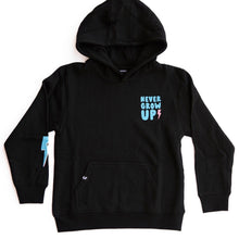 Load image into Gallery viewer, Never Grow Up Hoodie ~ Black