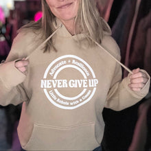 Load image into Gallery viewer, Advocate. Resilience. Never Give Up. Heavyweight Hoodie