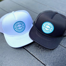 Load image into Gallery viewer, Advocate. Resilience. Never Give Up. Trucker Hats (patched)