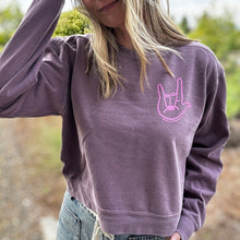 Load image into Gallery viewer, I Love You Sign Garment-Dyed Boxy Sweatshirts