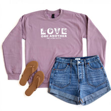Load image into Gallery viewer, LOVE One Another Sweatshirt ~ Purple