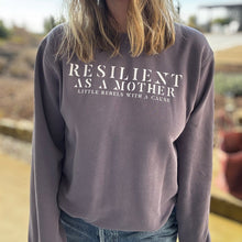Load image into Gallery viewer, Resilient as a Mother Garment-Dyed Sweatshirt ~ Plum