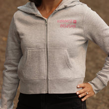 Load image into Gallery viewer, Kindness + Inclusion Women's Crop Zip Hoodie~SALE~