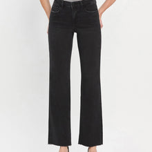 Load image into Gallery viewer, High Rise Slim Wide Leg Jeans ~ Black

