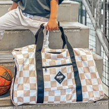 Load image into Gallery viewer, Tan Check Weekender Duffle
